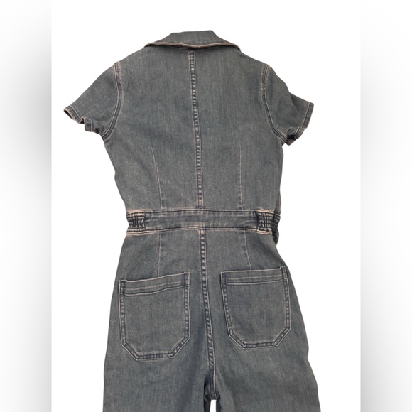 NWT Show Me Your Mumu Emery Denim Jumpsuit French Blue Medium Wash Size Small - Picture 14 of 15